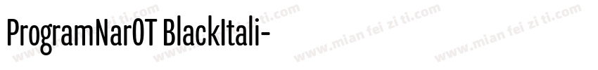 ProgramNarOT BlackItali字体转换